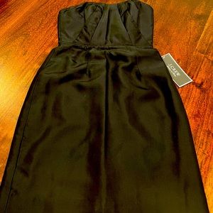 Brand new Jcrew Alexia Silk Strapless dress in Black